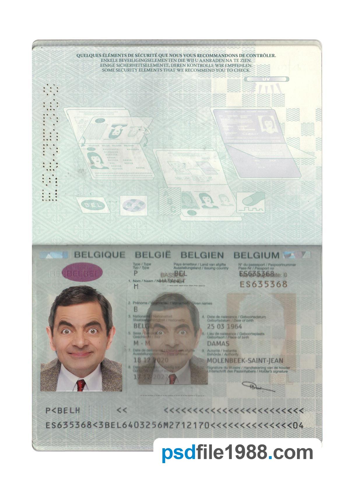 Belgium Passport 2020-Present